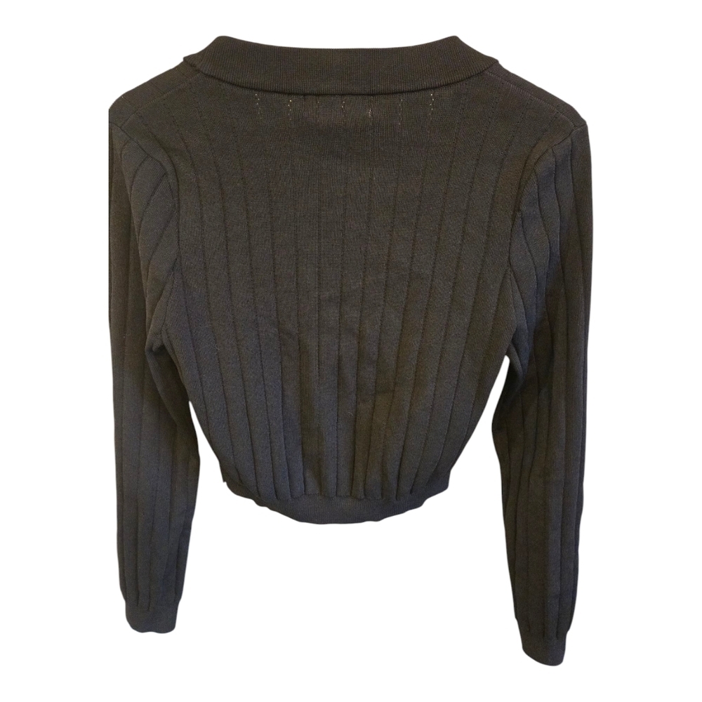 Vintage Button Embellished Ribbed Cardigan - Picture 4 of 9
